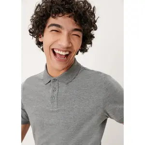 Classic Soft Piqué Cotton Polo with Badge QS image-2