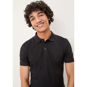 Classic Soft Piqué Cotton Polo with Badge QS image-2