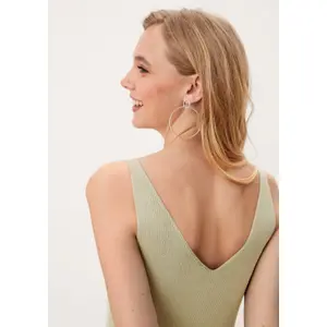 Women's V-Neck Tank Top QS image-2