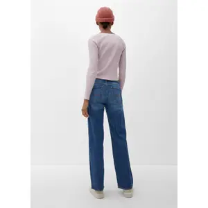 Wide Leg Women's Jeans QS image-4