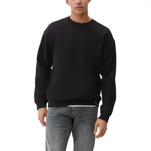 Sweatshirt with Dropped Shoulders and Embroidered Logo QS image-2
