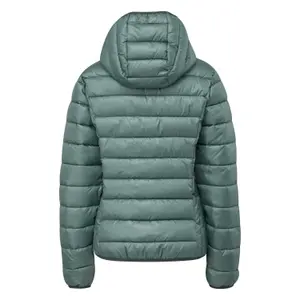 Hooded Puffer Jacket with Piping Women QS image-1