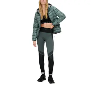 Hooded Puffer Jacket with Piping Women QS image-6