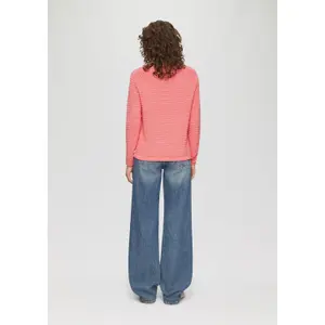 Viscose Blend Structured Pattern Top for Women QS image-4