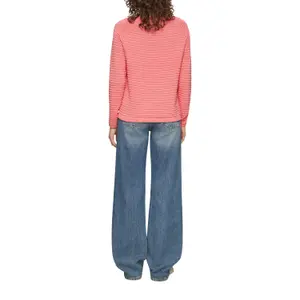 Viscose Blend Structured Pattern Top for Women QS image-5