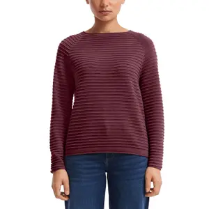 Viscose Blend Structured Pattern Top for Women QS image-2