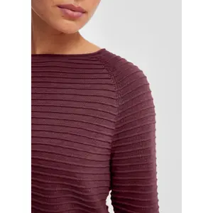 Viscose Blend Structured Pattern Top for Women QS image-3