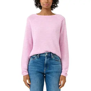 Viscose Blend Structured Pattern Top for Women QS image-2