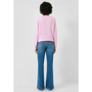Viscose Blend Structured Pattern Top for Women QS image-4