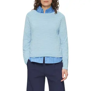 Viscose Blend Structured Pattern Top for Women QS image-2