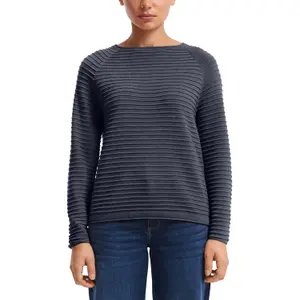 Viscose Blend Structured Pattern Top for Women QS image-2