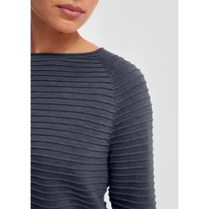 Viscose Blend Structured Pattern Top for Women QS image-3