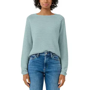 Viscose Blend Structured Pattern Top for Women QS image-2