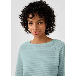 Viscose Blend Structured Pattern Top for Women QS image-3