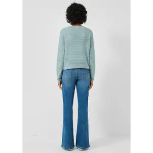 Viscose Blend Structured Pattern Top for Women QS image-4
