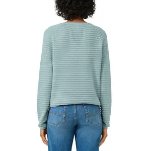 Viscose Blend Structured Pattern Top for Women QS image-5