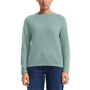 Viscose Blend Structured Pattern Top for Women QS image-2