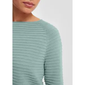 Viscose Blend Structured Pattern Top for Women QS image-3