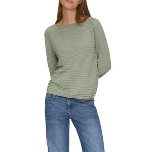 Viscose Blend Structured Pattern Top for Women QS image-2