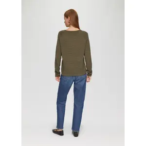 Viscose Blend Structured Pattern Top for Women QS image-4