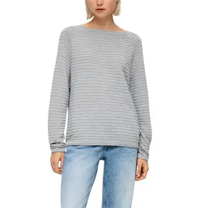Viscose Blend Structured Pattern Top for Women QS image-2