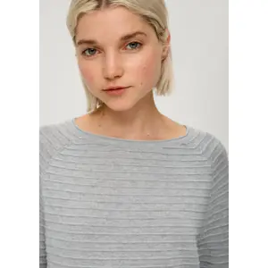 Viscose Blend Structured Pattern Top for Women QS image-3