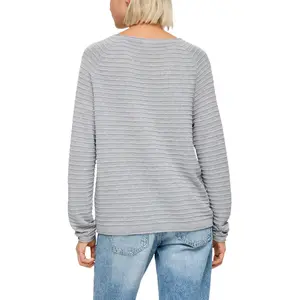 Viscose Blend Structured Pattern Top for Women QS image-5