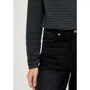 Viscose Blend Structured Pattern Top for Women QS image-3
