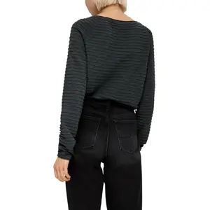 Viscose Blend Structured Pattern Top for Women QS image-5