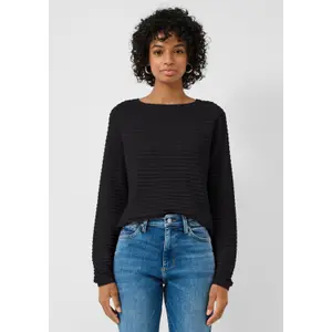 Viscose Blend Structured Pattern Top for Women QS image-6