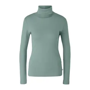 Women's Long Sleeve Cotton Jersey Roll Neck T-Shirt QS image-0