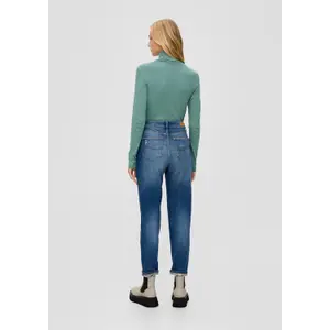 Women's Long Sleeve Cotton Jersey Roll Neck T-Shirt QS image-3