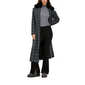Women's Fitted Long Sleeve Ribbed Knit T-Shirt Roll Neck QS image-5