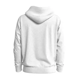 Printed Front Heathered Hoodie QS image-1