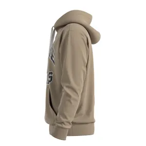 Printed Mélange Cotton Hoodie Sweatshirt QS image-6
