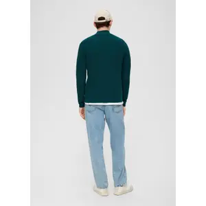 Textured Knit High Collar Jumper QS image-4