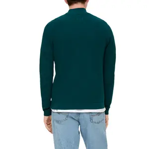 Textured Knit High Collar Jumper QS image-5