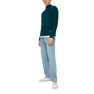 Textured Knit High Collar Jumper QS image-6