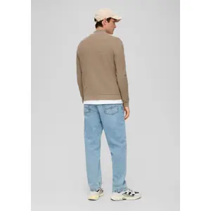 Textured Knit High Collar Jumper QS image-4