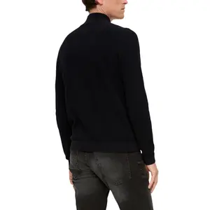 Textured Knit High Collar Jumper QS image-5