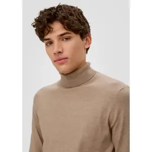 Fitted Turtleneck Knit Jumper QS image-3