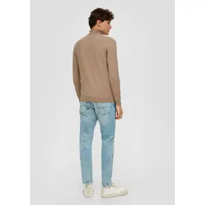 Fitted Turtleneck Knit Jumper QS image-4