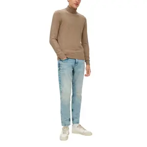 Fitted Turtleneck Knit Jumper QS image-6