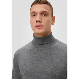 Fitted Turtleneck Knit Jumper QS image-3