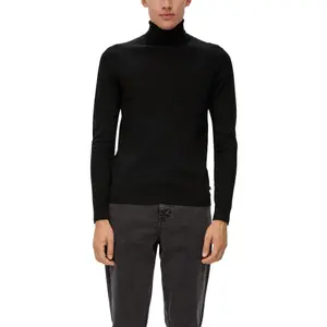 Fitted Turtleneck Knit Jumper QS image-2