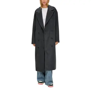 Women's Mixed Wool Coat QS image-1