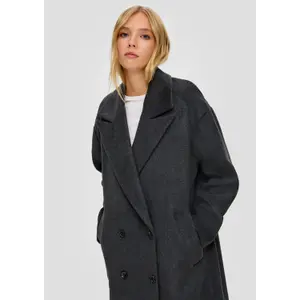 Women's Mixed Wool Coat QS image-2