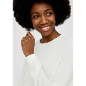 Dobby Textured Jumper Women QS image-3