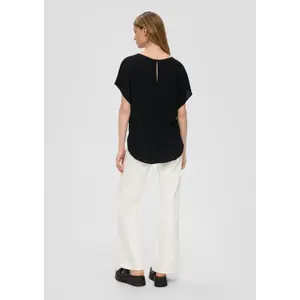 Women's Oversized Viscose Blouse QS image-4