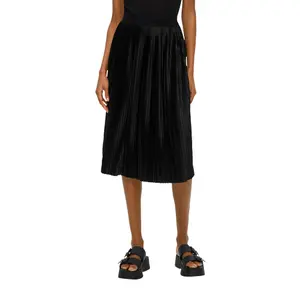 High-Waisted Pleated Jersey Skirt Women's QS image-2